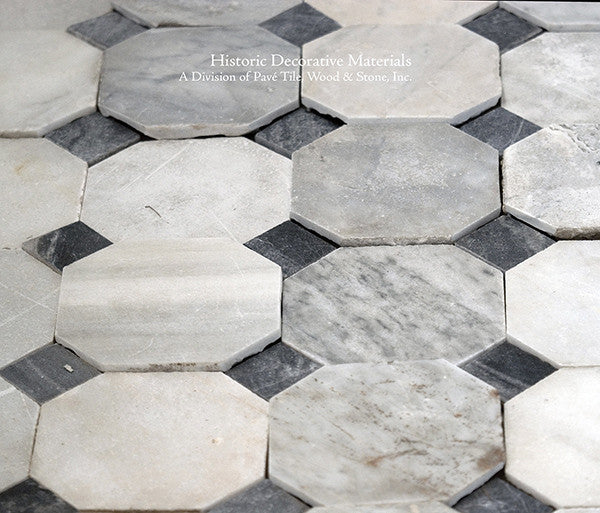 A Crimson Brushstroke - The Iconic Black and White Marble Floor