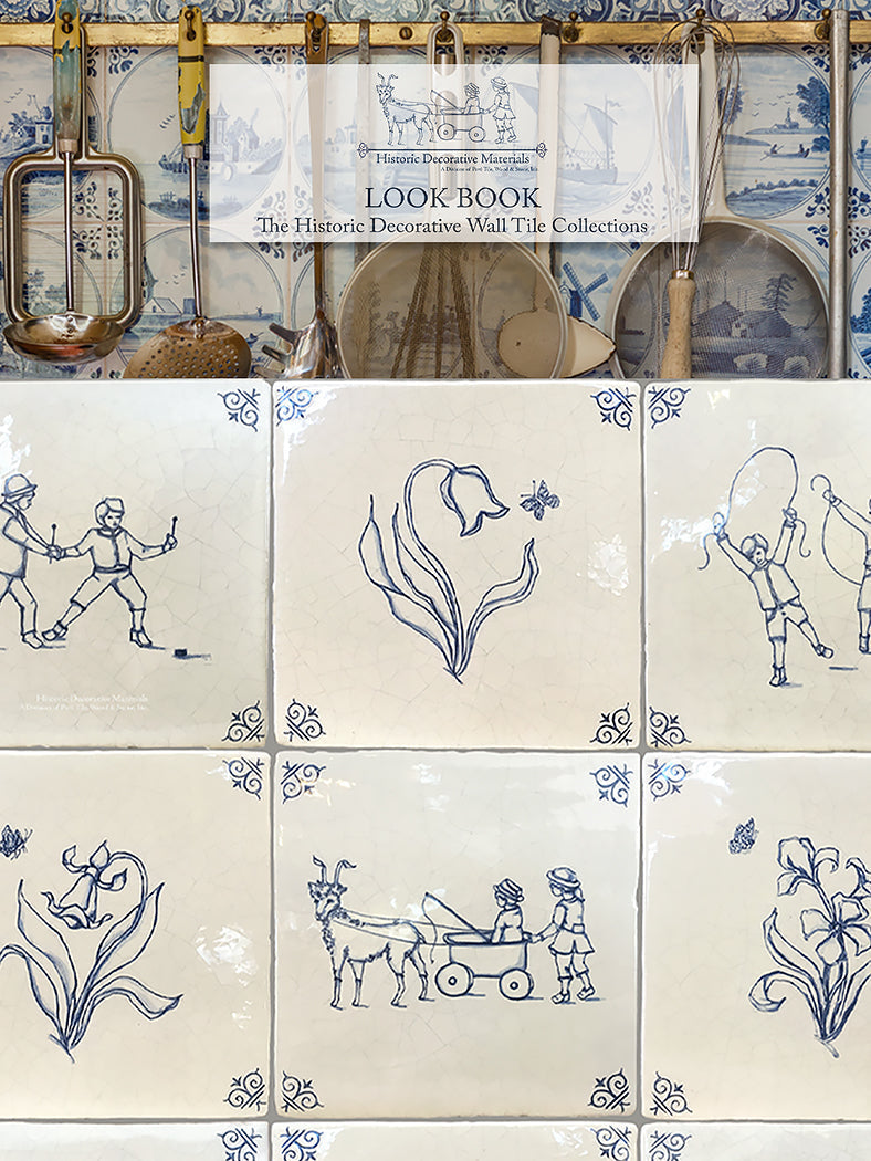 Kitchen backsplashes are forever timeless with antique hand painted Delft tiles.