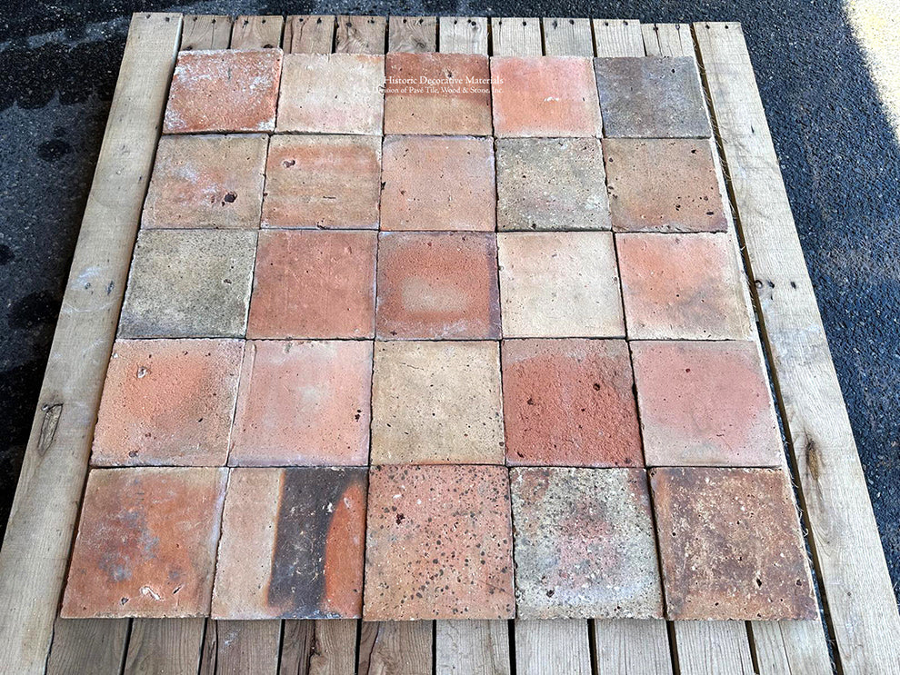 Squares or hexagons, all shapes are historically beautiful with French reclaimed terra cotta tiles.