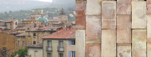 Provence is famous for beautiful French reclaimed terra cotta tile parefeuille.