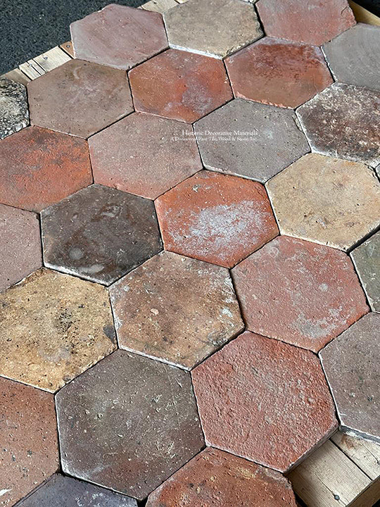 Saint-Cirq-Lapopie French Reclaimed Terra Cotta Tile Hexagon