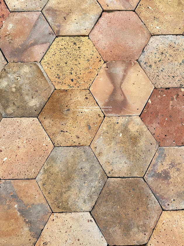 Hautvillers French Reclaimed Terra Cotta Tile Hexagons