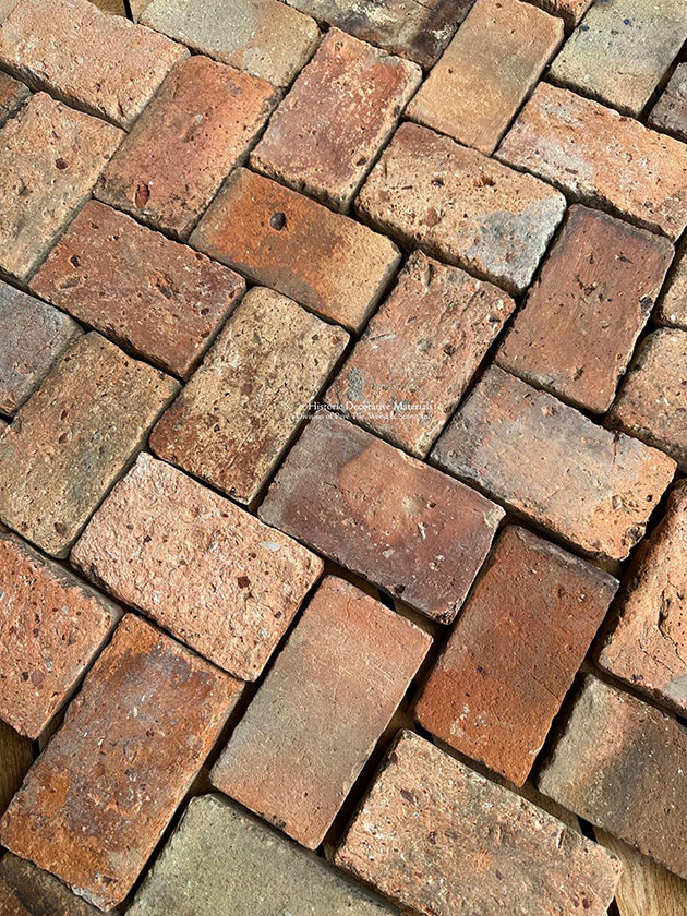 The multitude of red colors in Antique Terra Cotta Bricks will compliment a variety of historic color schemes in a home.