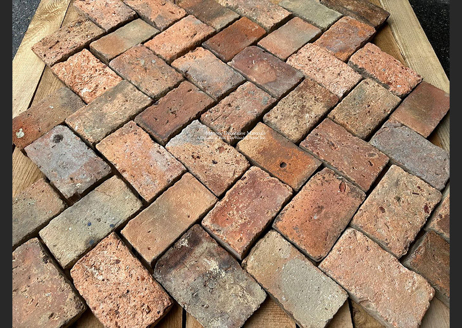 Medieval French Red Antique Terra Cotta Bricks - PA260