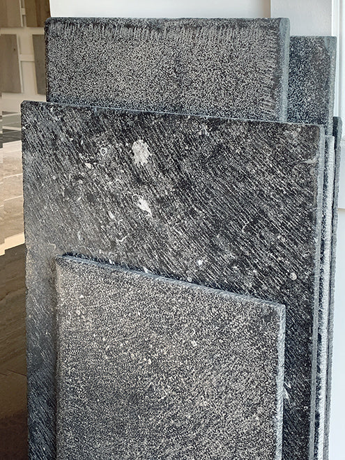 Olde Stones of Oud-Rekem Antiqued Belgian Bluestone Flooring - as seen in the Pavé Tile, Wood & Stone, Inc. Showroom
