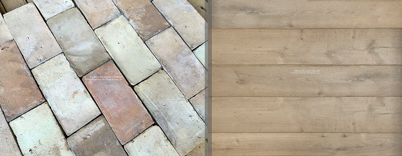 The secret to designing a French interior is to use authentic antique French oak & terra cotta tile flooring.