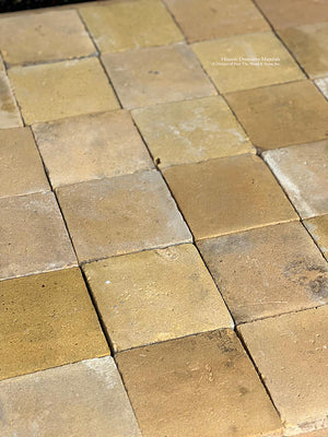 Perfectly aged edges on French reclaimed terra cotta tiles hints at their artisanal quality from 150-years ago.