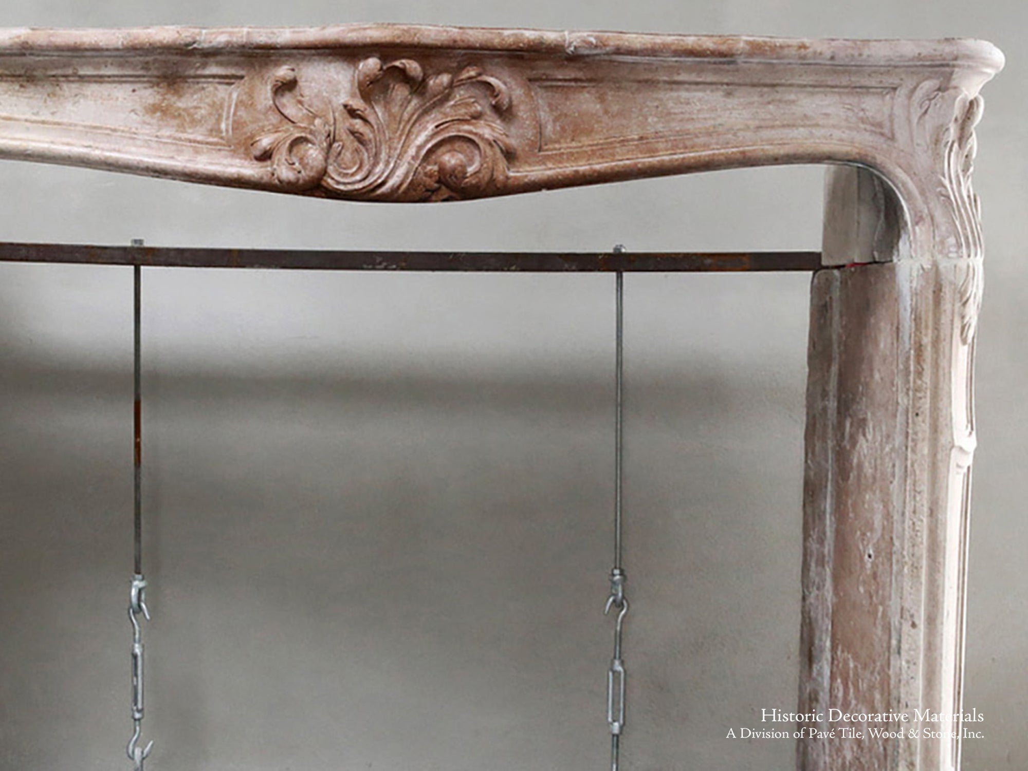 19th Century French Marble Pierre de Bourgogne Louis XV Fireplace Mantel