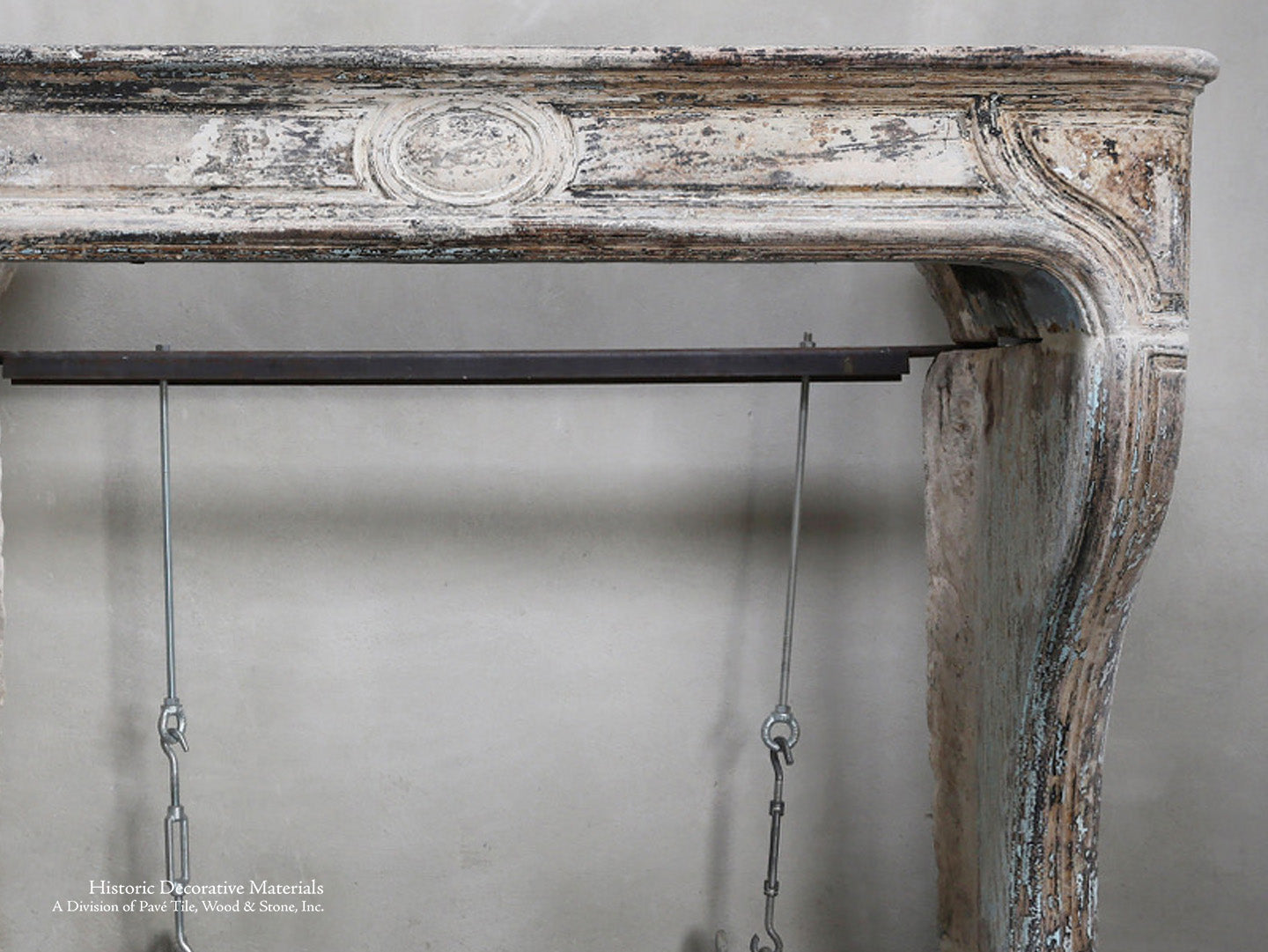 18th Century Louis XIV French Limestone Fireplace Mantel