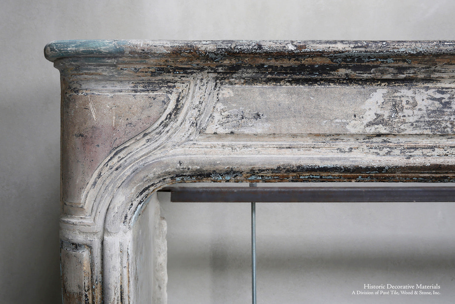 18th Century Louis XIV French Limestone Fireplace Mantel
