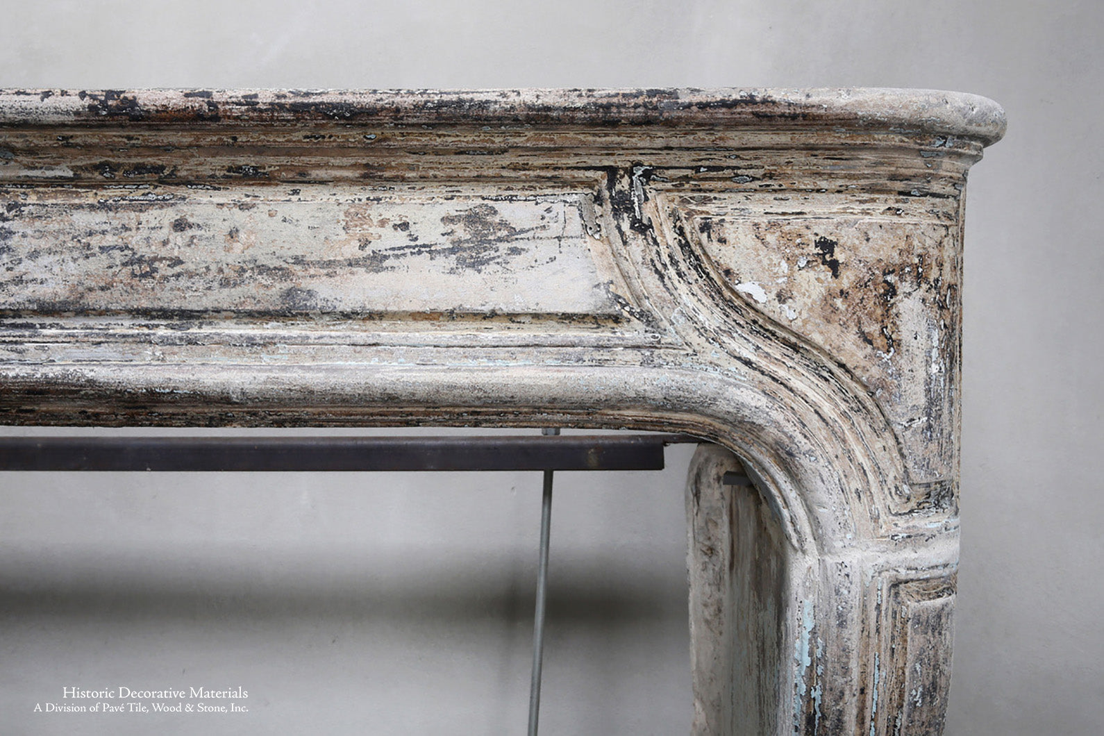 18th Century Louis XIV French Limestone Fireplace Mantel
