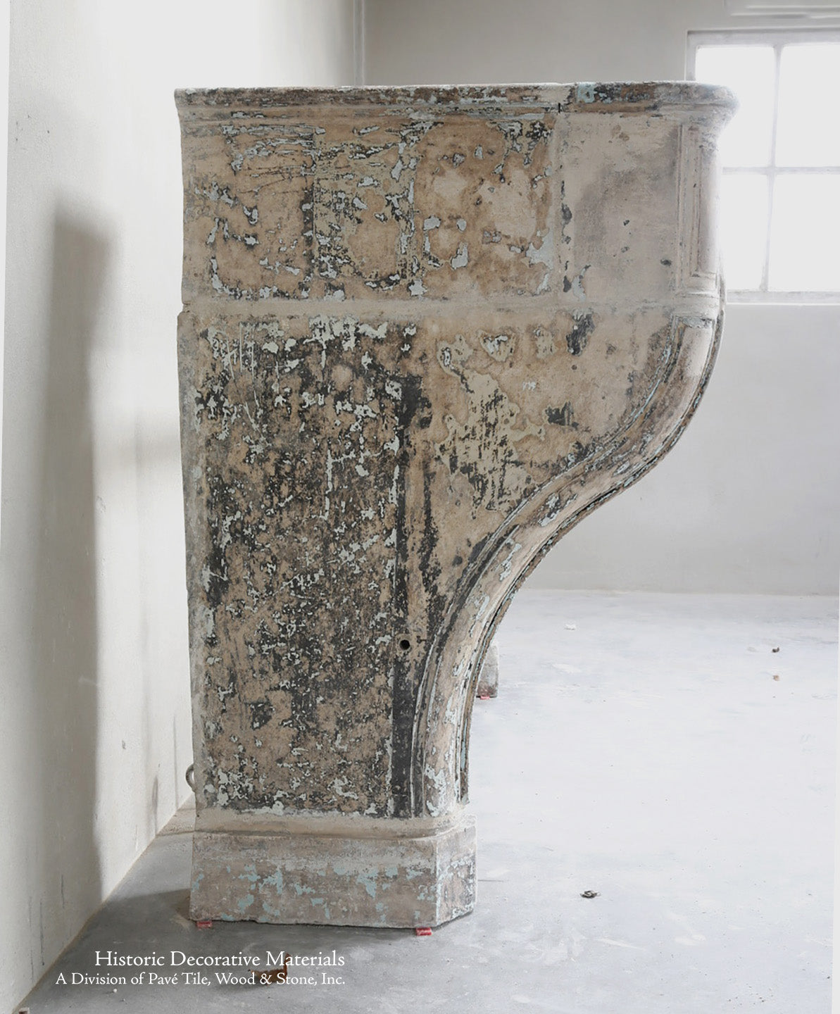 18th Century Louis XIV French Limestone Fireplace Mantel