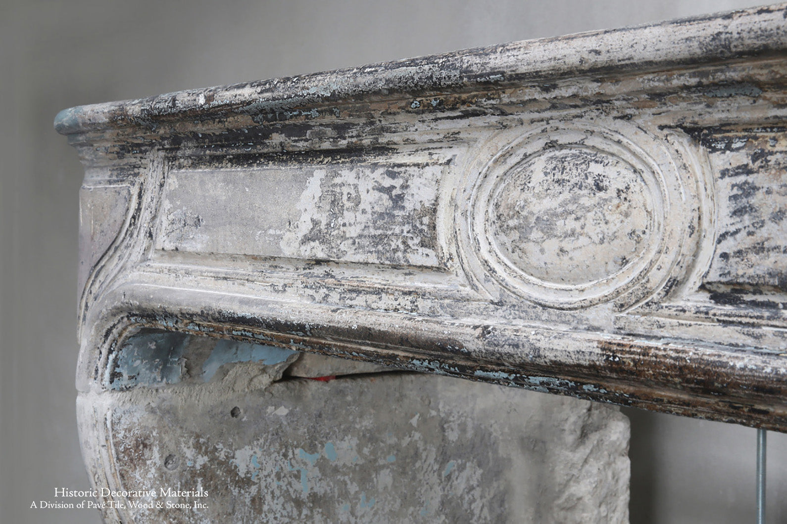 18th Century Louis XIV French Limestone Fireplace Mantel
