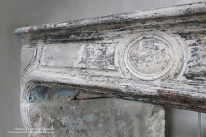 18th Century Louis XIV French Limestone Fireplace Mantel