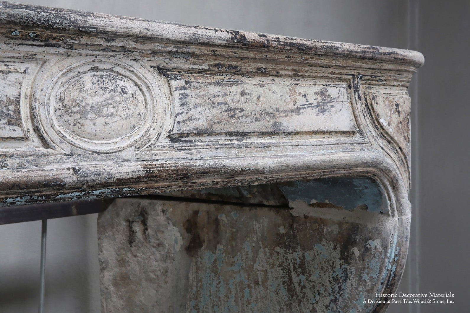 18th Century Louis XIV French Limestone Fireplace Mantel