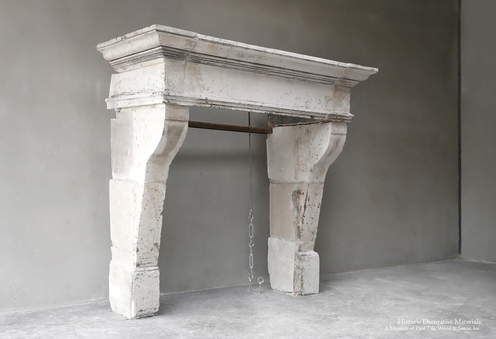 Louis XII Antique French Burgundy Limestone Fireplace Mantel