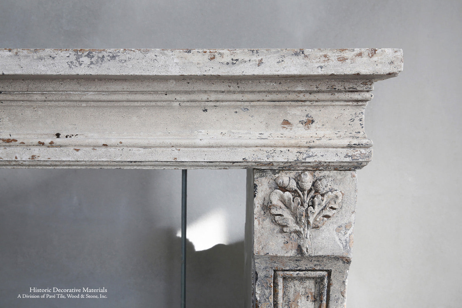 19th Century French Limestone Louis XIV Fireplace Mantel for Interiors