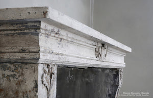 19th Century French Limestone Louis XIV Fireplace Mantel for Interiors