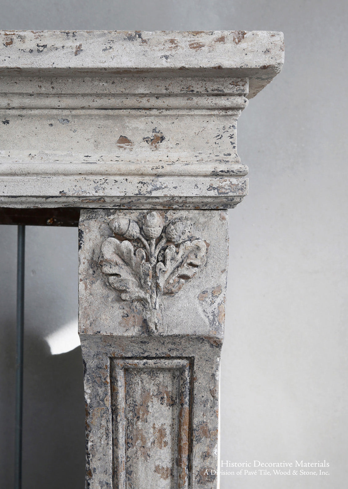 19th Century French Limestone Louis XIV Fireplace Mantel for Interiors