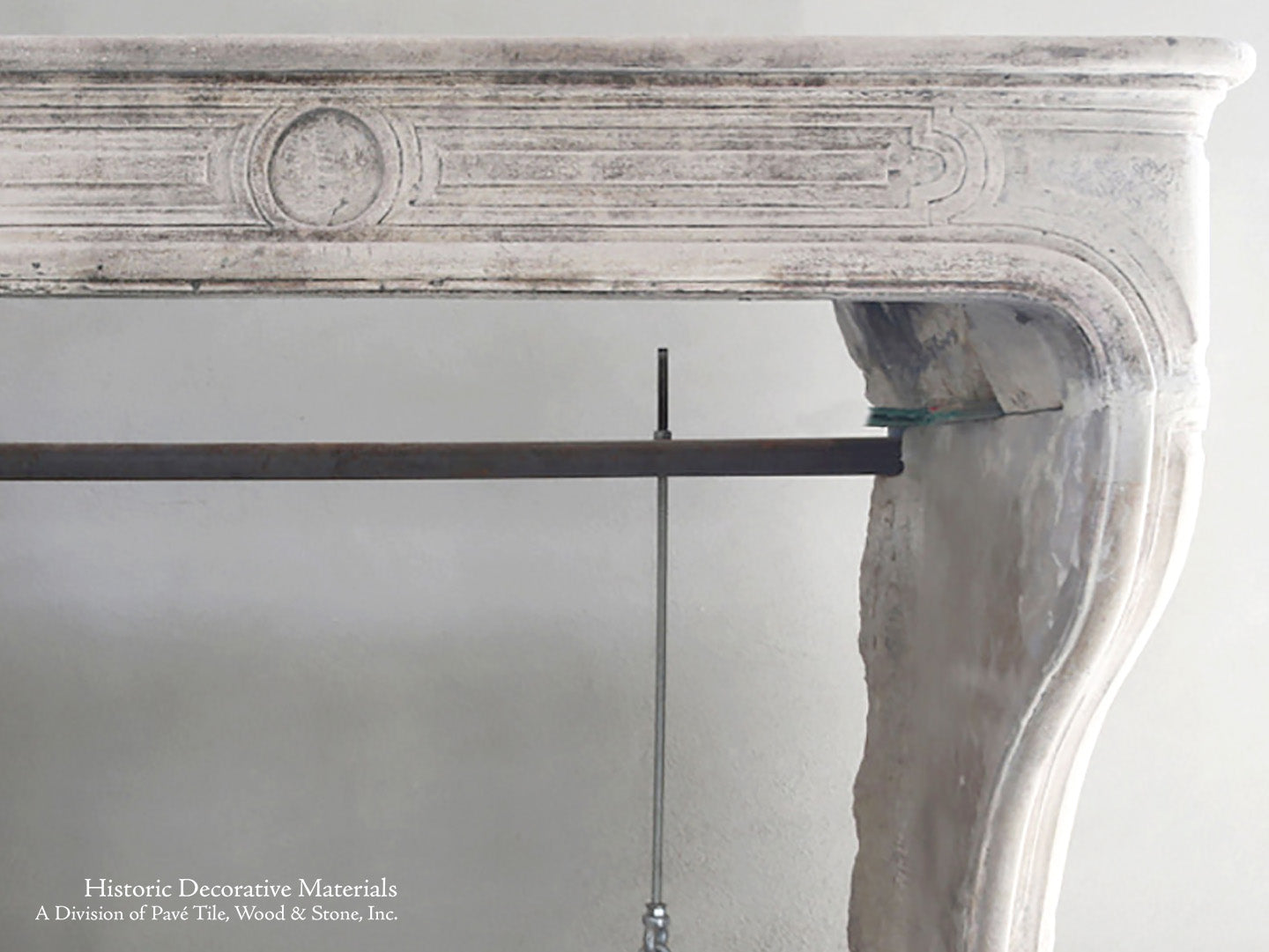 19th Century French Limestone Louis XIV Fireplace Mantel