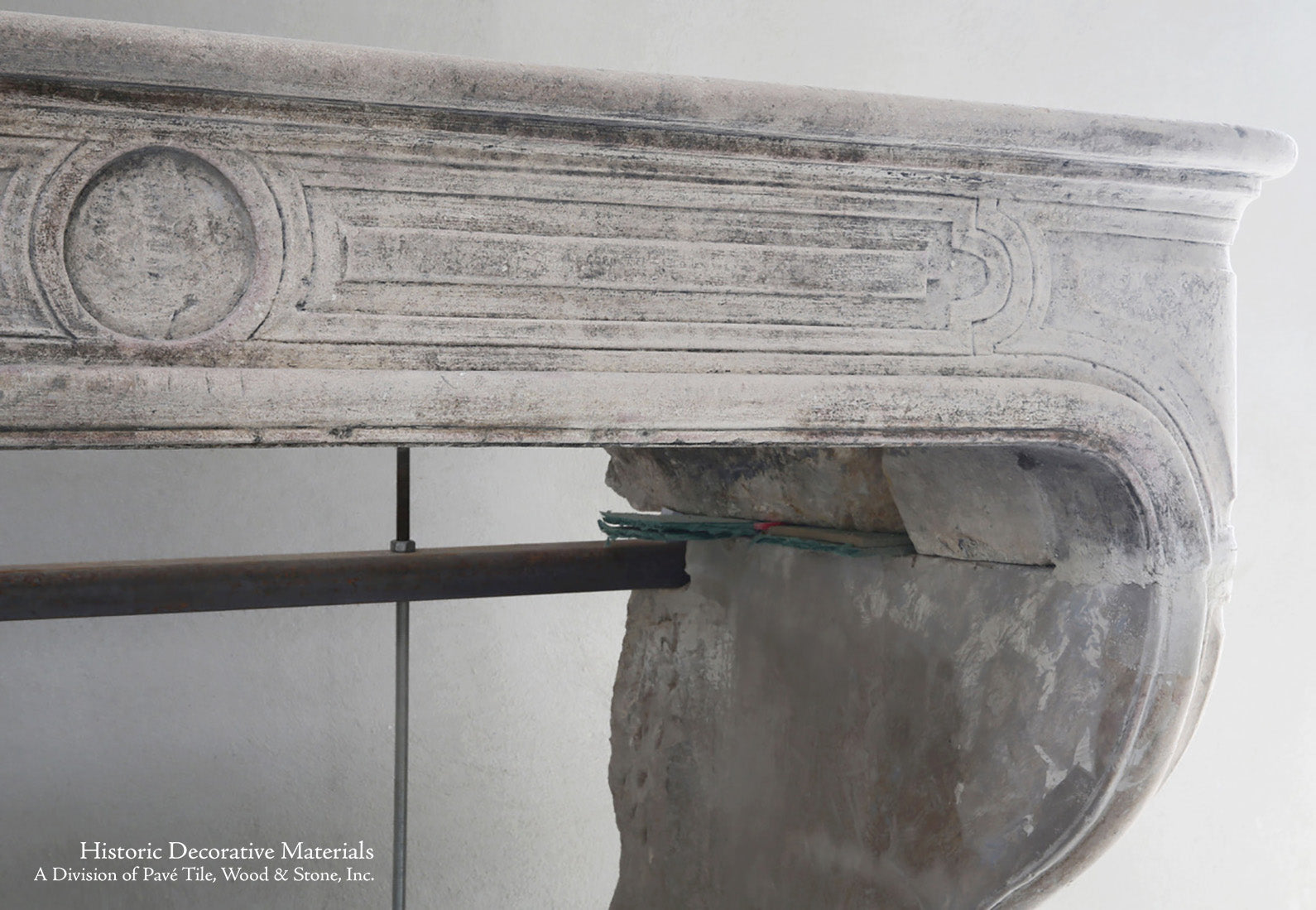 19th Century French Limestone Louis XIV Fireplace Mantel