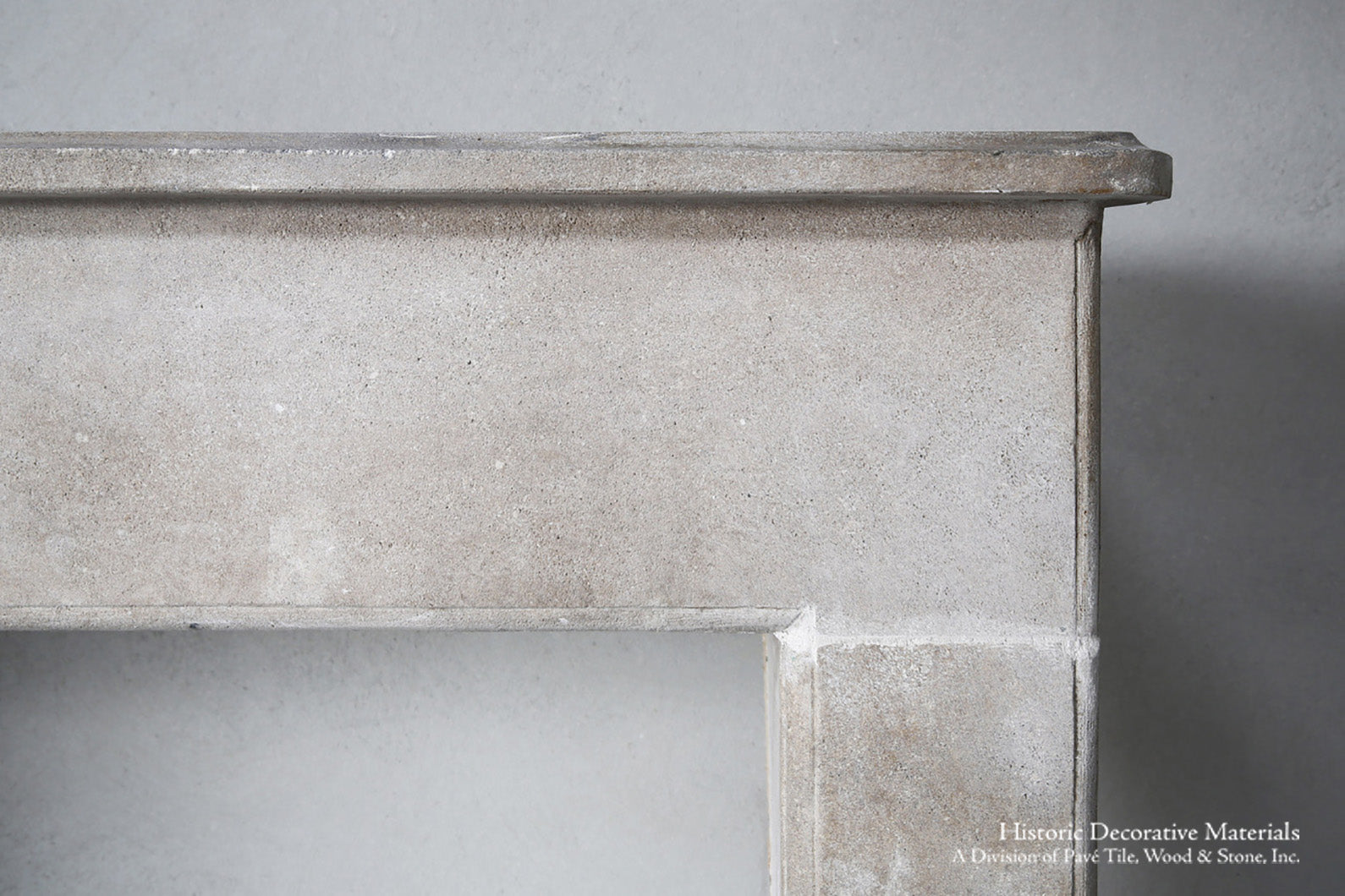 19th Century French Limestone Campagnarde Style Fireplace Mantel