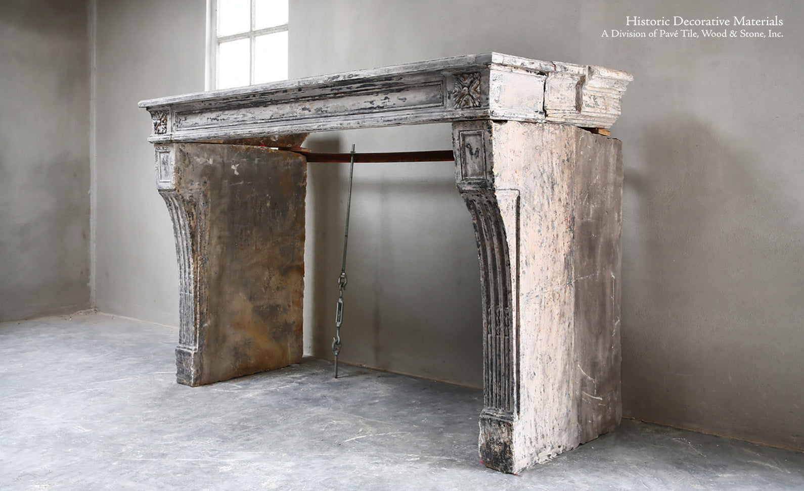19th Century French Limestone Louis XVI Style Fireplace Mantel from Burgundy, France