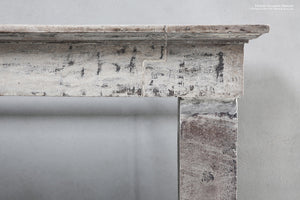 19th Century French Bourgogne Limestone Campagnarde Style Fireplace Mantel