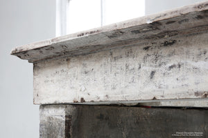 19th Century French Bourgogne Limestone Campagnarde Style Fireplace Mantel