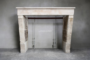 Antique 19th Century French Fireplace Mantel from Bourgogne Region, France