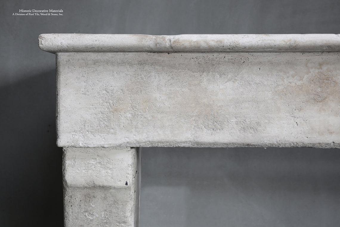 La Maison Française Antique French Stone Fireplace Mantel - Mantel Pavé 130