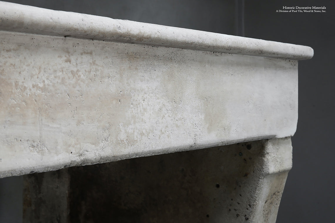 Antique 19th Century French Fireplace Mantel from Bourgogne Region, France