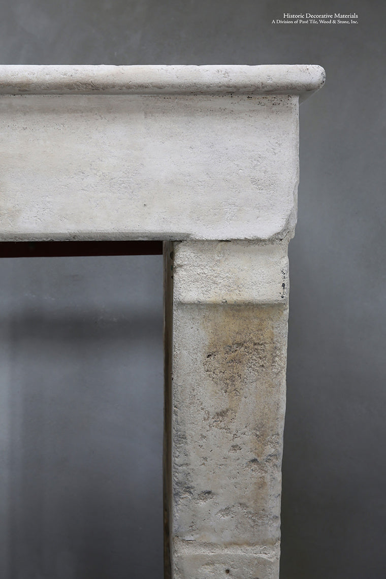 Antique 19th Century French Fireplace Mantel from Bourgogne Region, France