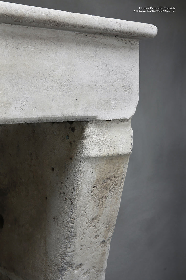 Antique 19th Century French Fireplace Mantel from Bourgogne Region, France