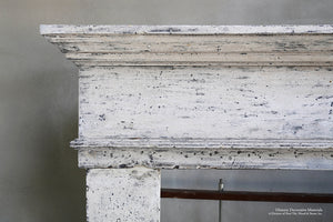 19th Century French Limestone Campagnarde Style Fireplace Mantel