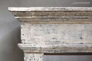 19th Century French Limestone Campagnarde Style Fireplace Mantel from Bourgogne, France