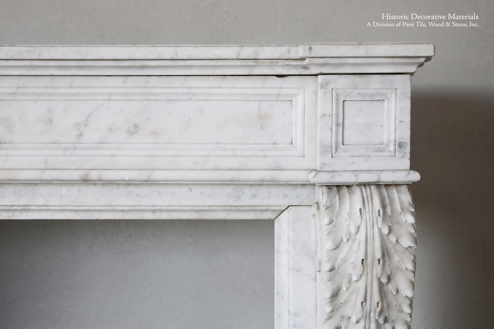 Louis XVI 19th Century Antique Bianca Carrara Marble Fireplace Mantel 