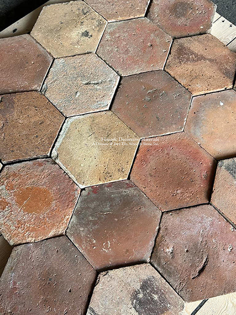 Évaux-les-Bains French Reclaimed Terra Cotta Tile Hexagon