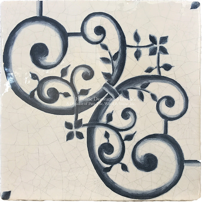 On the Road to Florence 16th Century Italian Decorative Tile - Giardino