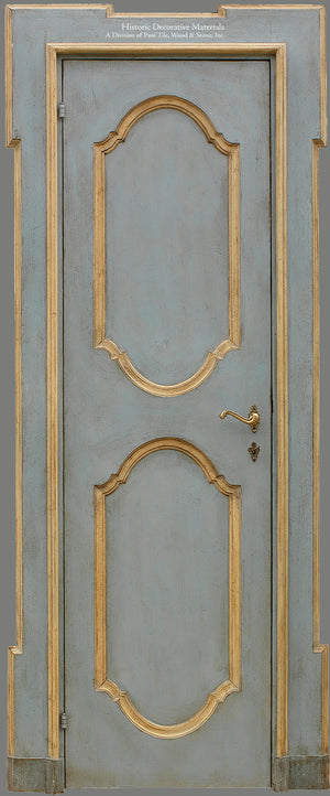 Master Crafted Antiqued Solid Wood Doors: Bleu Français et Or