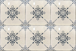 16th Century Italian Decorative Tile: Principe Gabriele on Perfect White Cream