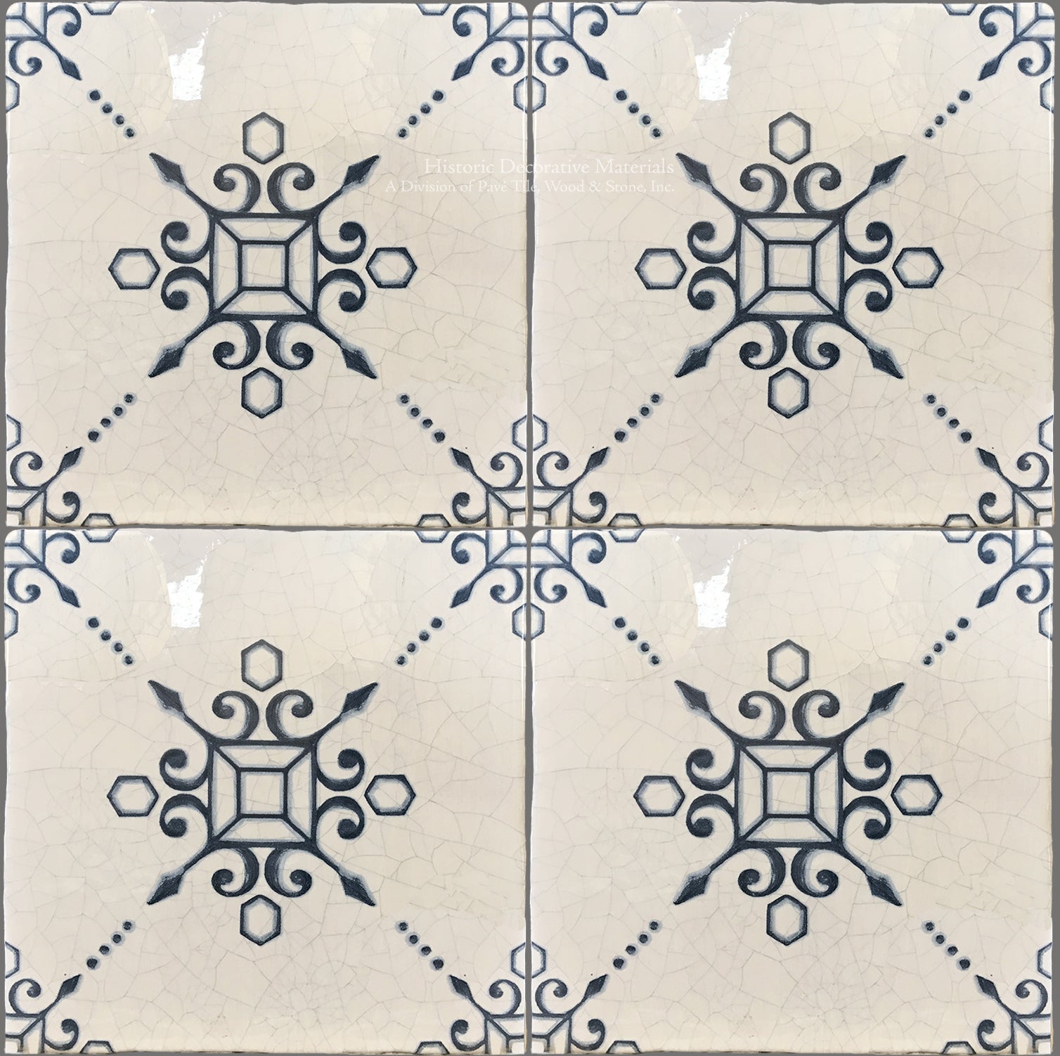 16th Century Italian Decorative Tile: Principe Gabriele on Perfect White Cream