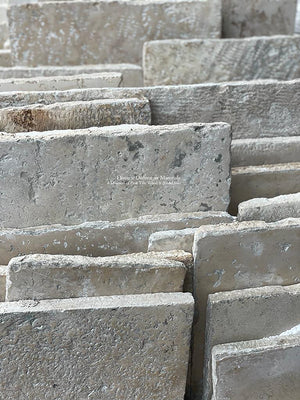 Large pavers of Antique Italian Limestone Flooring will scale up an historic interior.
