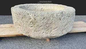 Hand-Carved Antique Spanish Limestone Wash Basin