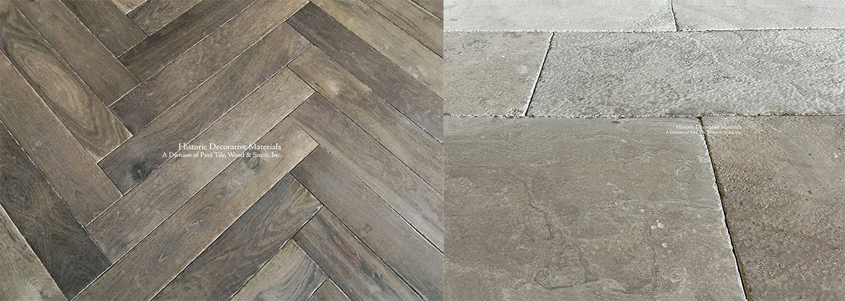 Elevate country homes installing antique French limestone and antique French oak floors.