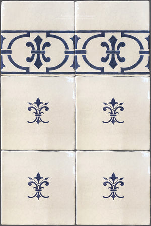 Cuisine de Monet Blue and White French Tile