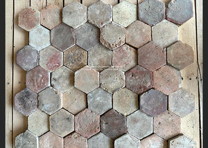 Château d'Amboise French Reclaimed Terra Cotta Tile Hexagons