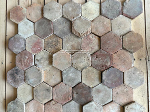 Château d'Amboise French Reclaimed Terra Cotta Tile Hexagons