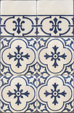Cuisine de Monet Blue and White French Tile