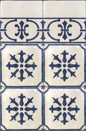 Cuisine de Monet Blue and White French Tile